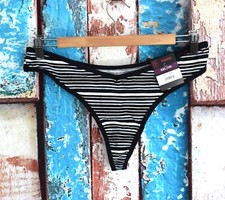 Women's No Boundaries Ribbed Cotton Thong Panties Underwear XXLARGE Multicolor