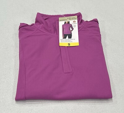 Mondetta Women's Active 1/4-Zip Long Sleeve Top, Purple, Size S | eBay