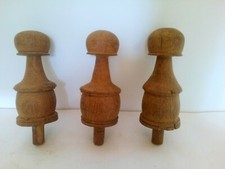 3 Viti Di Letto Legno Rotazione Quercia Massiccio Antico