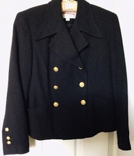 HUGO BUSCATI MILANO BLAZER/JACKET BLACK BUCKLE SIZE 8