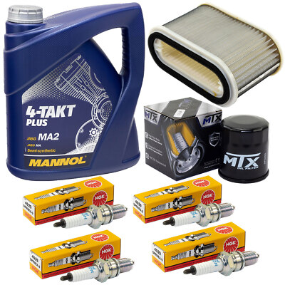 Set 4L Öl für Yamaha VMX-12 VMAX 1996-2003 Wartung Luftfilter Ölfilter Zündkerze