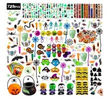 728 Pcs Halloween Novelty Toys Assortment Halloween Party Favors Mini Trick