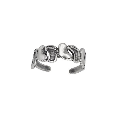 Sterling Silver .925 Feet Toe Ring adjustable size | Made In USA | eBay
