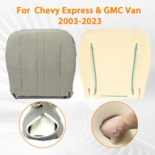 For 2003-2014 23 Chevy Express & GMC Van Driver Bottom Seat Cover & Foam Cushion