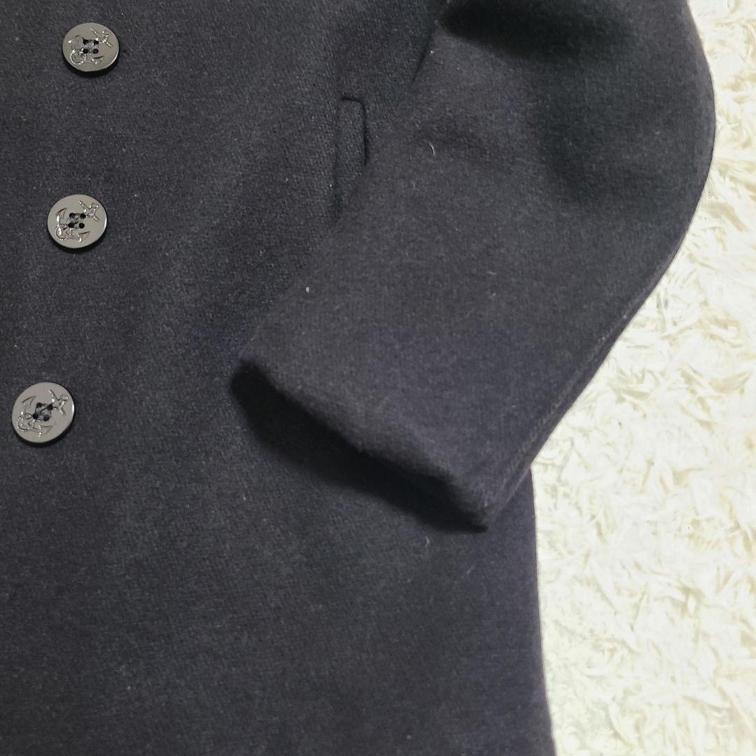 【稀少 42 XL Schott】キルティング　Pコート　黒　メルトン USA imgrc0069527150.jpg
