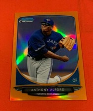 2013 Bowman Chrome Anthony Alford Orange Refractor #22/25 Toronto Blue Jays