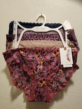 5-pack JESSICA SIMPSON JS00482D ULTRA FLIRTY SHEER LACE HIPSTER PANTIES S