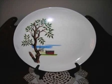 Modern Americana Santa Anita Ware Serving Dish Platter California Pottery 1949