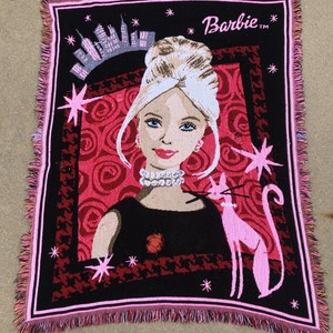 vintage barbie blanket