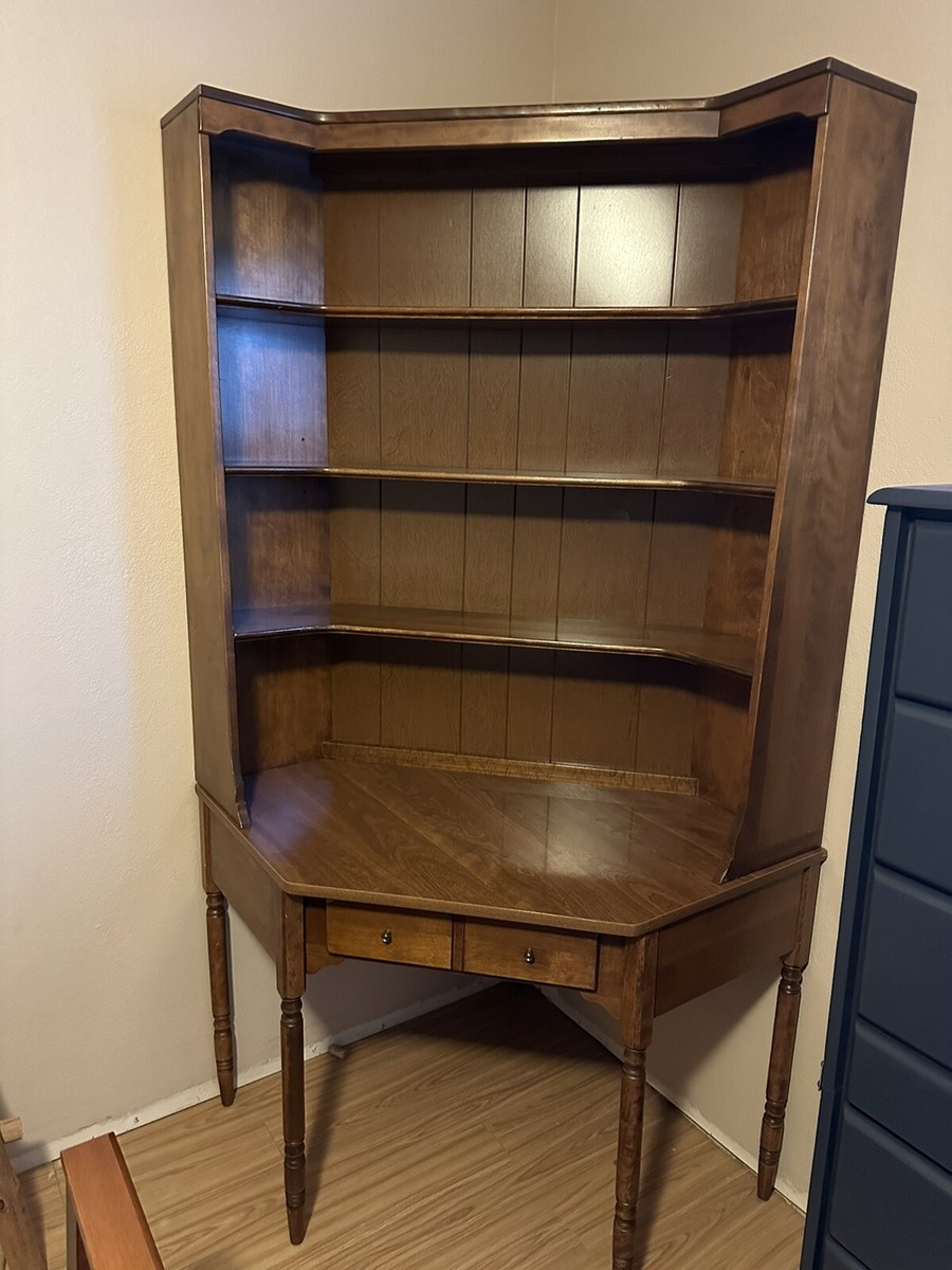 Ethan Allen Corner Desk With Bookcase | eBay