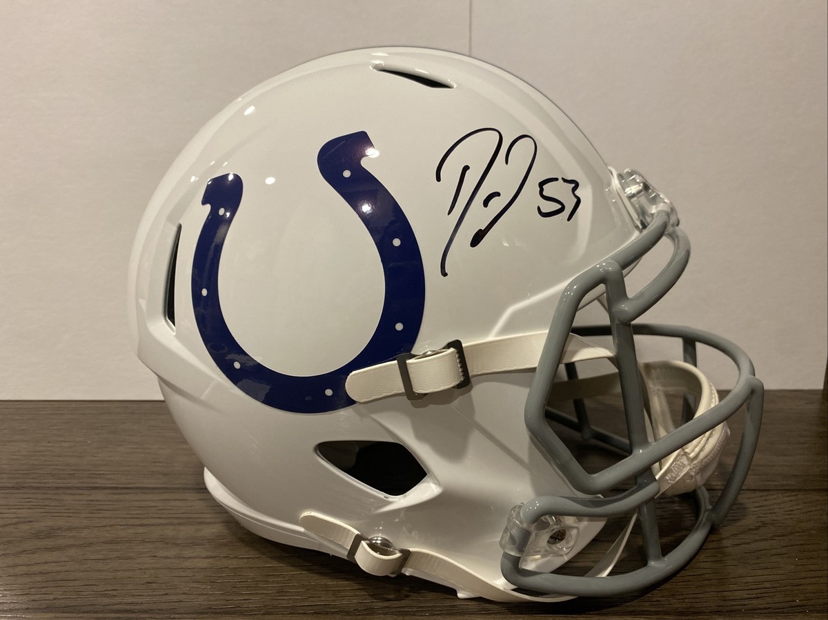 Darius Leonard Signed Indianapolis Colts Full-Size Speed Helmet