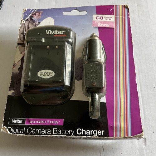 Vivitar AC/DC NPBG1 FT1/BD1 FD1 FG1 Battery Charger Fits Sony C8 Easy