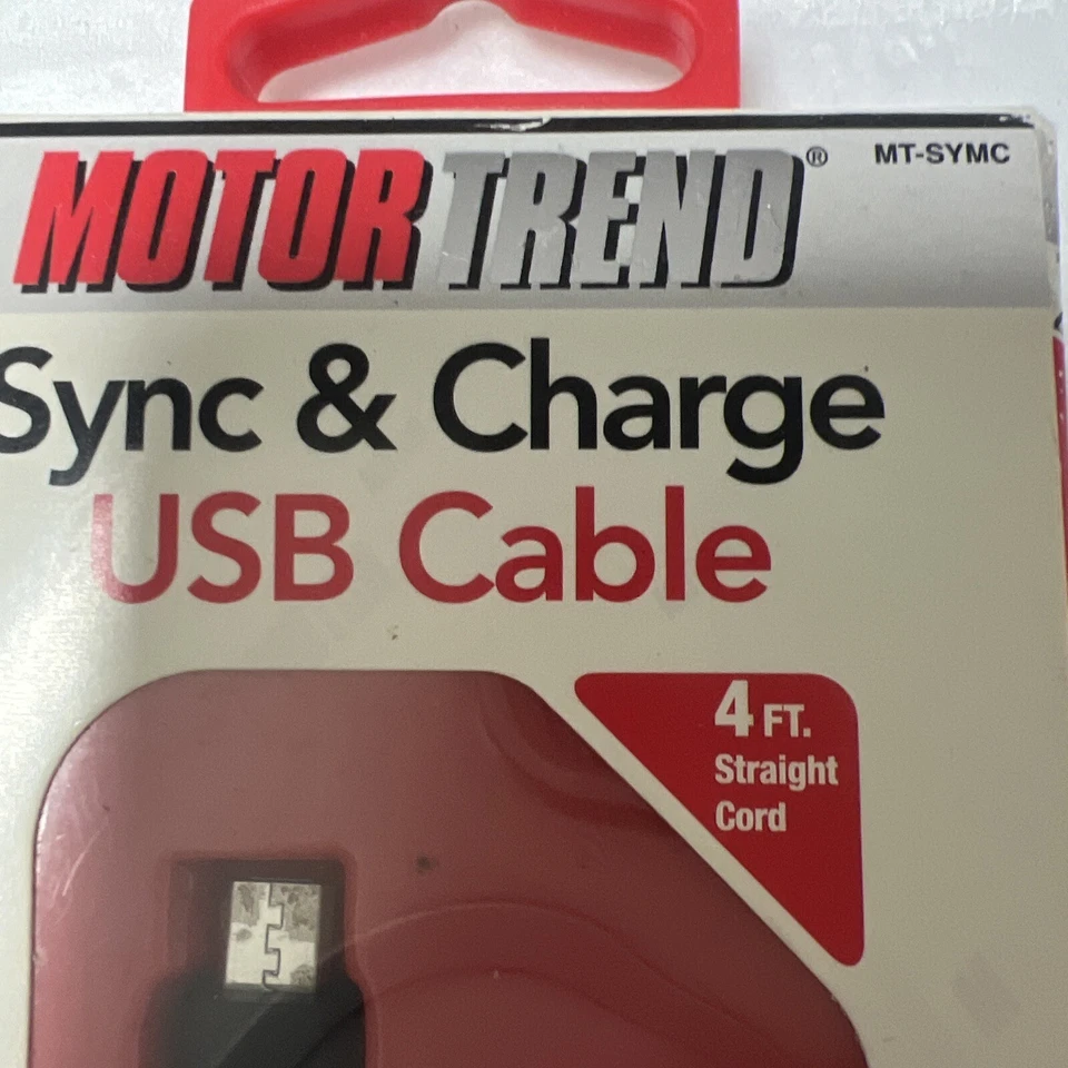 Motor Trend Sync & Charge USB 4 pies cable recto nuevo en caja Foto 2 de 4