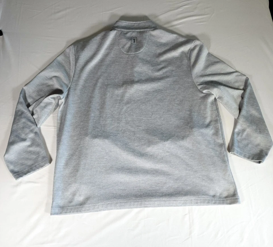 Sudadera PGA Auténtica Cremallera Completa Adulto Talla XL Gris Manga Larga Sólida Para Hombre Foto 2 de 4