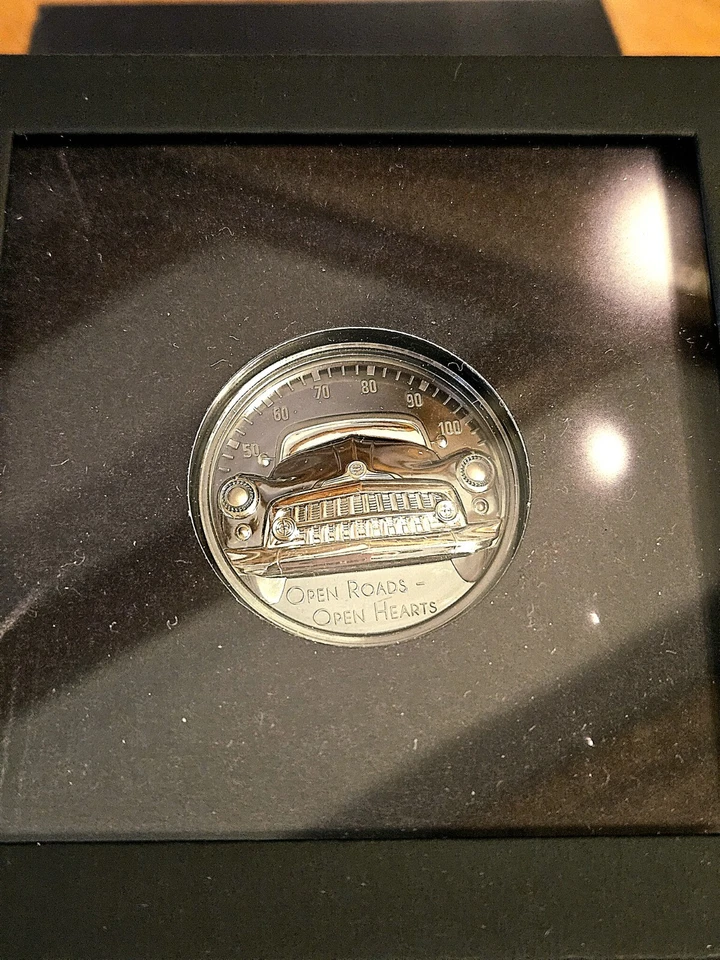  2 OZ  SILVER 999  OPEN ROADS 10 Dollari Cook Islands 2021 BLACK PROOF - Immagine 3 di 4