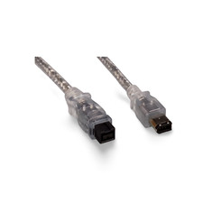 10ft FireWire 1394b Bilingual Cable 9 Pin to 6 Pin - Silver