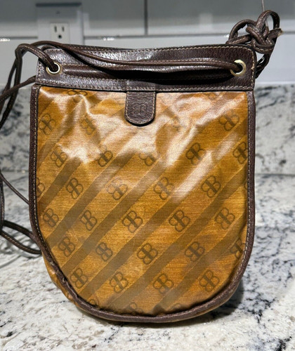 BALENCIAGA Paris Bag Shoulder Handbag Brown Monogram Vintage Please Read!