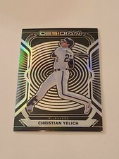 2021 Christian Yelich Panini Chronicles Obsidian Refractor