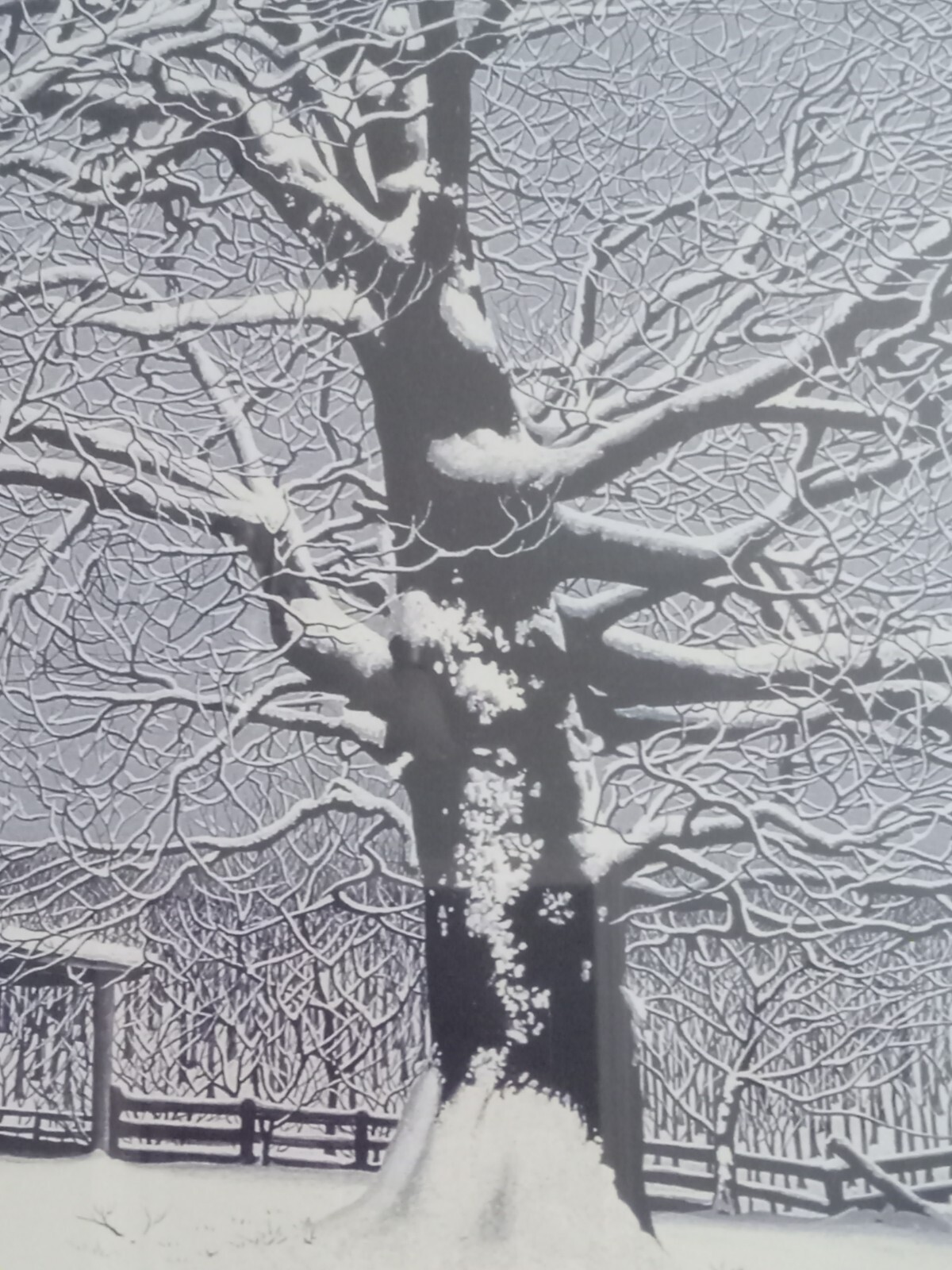 BOB TIMBERLAKE Framed Lithograph Art "WINTER'S GIFT" Winter Barn Scene