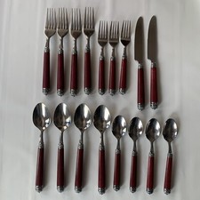 Hampton Silversmiths Red Marble Swirl Plastic...