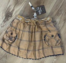 NWT Matilda Jane Just Imagine Freya Girls Tie Waist Skirt, Honey Gold Sz 4