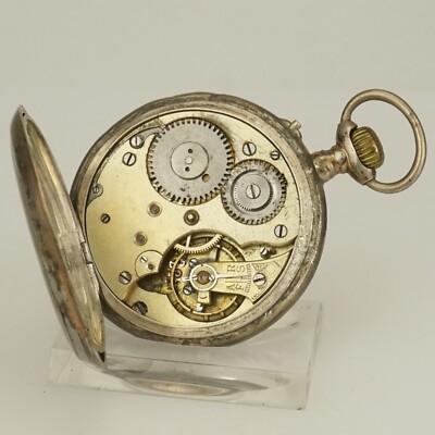 Rare! Antique Silver Pocket Watch Men's no fusee duplex chronometer repeater RAR