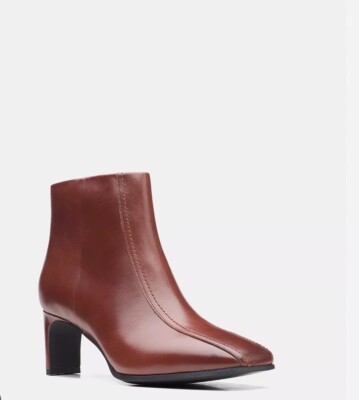 CLARKS SEREN 55 TOP TAN LADIES BRITISH ANKLE LEATHER