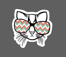 Cat Sticker Sunglasses Cute Waterproof Animal Pet Cute Gift NEW