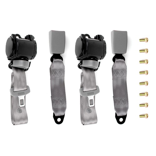 3-Point Car Seat Belt Gray 3 Point Safety Travel Adjustable Auto Retractable - Picture 42 of 42