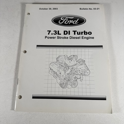 #ad Ford 7.3L DI Turbo Power stroke Diesel Engine Diagnostic Booklet 2003 03 21 $16.39