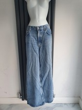 NEW Agolde Low Curve Jean Barrel Mid-Rise Denim Fairway Wash UK 14 NWT