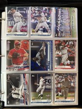 Huge Baseball Card Lot Binder w/ 256 Different Cards Mixed Years Players