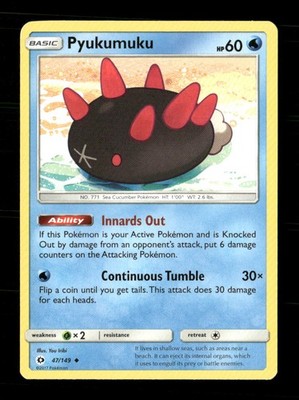 Pyukumuku 47/149 SM Base Set NM/M Pokemon