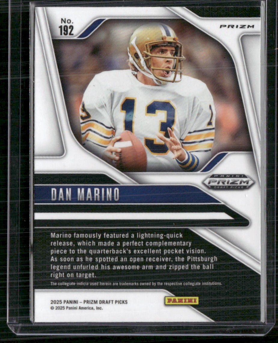 2025 Panini Prizm Draft Picks #192 Dan Marino Prizms Purple Wave