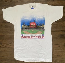 Vintage Chicago Cubs Wrigley Field Opening Night 8/8/88 T-Shirt size L  NWT