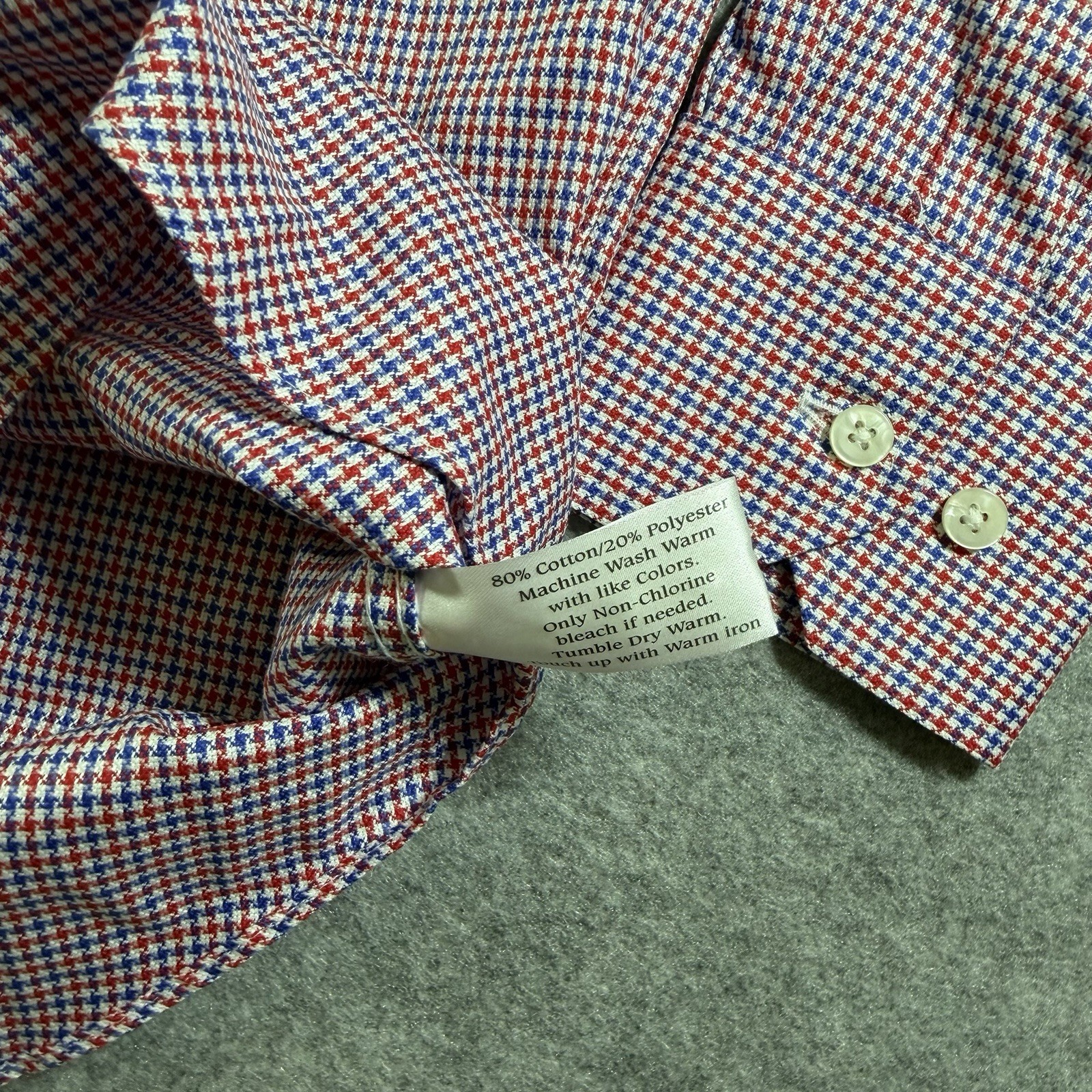Neiman Marcus Trim Fit Shirt Mens XL Blue Red Geometric Button Up 16.5 34/35 thumbnail 9