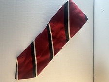 Brooks Brothers Makers Red Burgundy Stripe All Silk Necktie Men  s