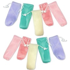 10PCS Mesh Soap Saver Bags, Exfoliating Loofah Soap Pouch Bubble Foam Net for...