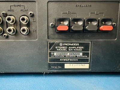 Pioneer Sa-4400 Stereo Integrated Amplifier #BE04700 | eBay
