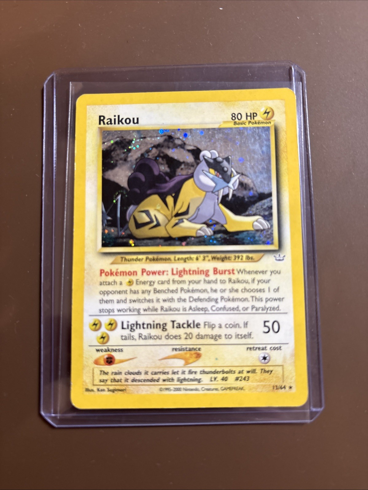 Raikou 13/64 Neo Revelation Holo Rare Pokemon TCG Card - MP 
