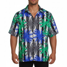 Men's Hawaiian Shirt Short Sleeve Coconuts Button Down Holiday Beach Shirts