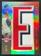 2007 SP Authentic By the Letter Signatures Cliff Lee Autograph VAR Auto /75