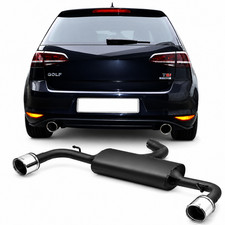Duplex Sportauspuff für VW Golf 7 für GTI Diffusor links rechts 2x 90mm