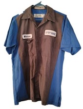 Red Kap , Work Shirt Small Ripstop Mechanic Technician Uniform Black Blue S/S