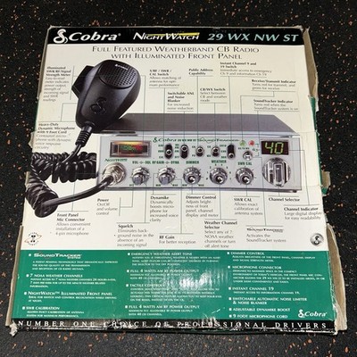NEW IN BOX: Cobra Night Watch CB Radio -29 WX NW ST