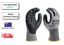 Work Gloves Cut Resistant Level 5 Nitrile Anti Cut Safety Gloves NEW