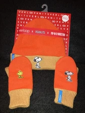 VEGAN YARN Verloop Knits Peanuts Nordstorm Beanie & Mittens KIDS set SNOOPY NEW