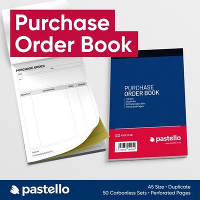 A5 doppeltes Bestellbuch - Durchschreibebuch NCR Papierblock 50 Sets