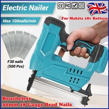 Heavy Duty Cordless Nail Gun Brad Nailer Straight Nailer For Makita No Battery