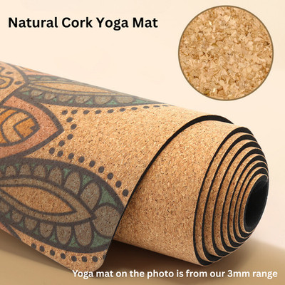 Rutschfeste Naturkork Yogamatte Schweißabweisend Lieferung mit kostenloser Yogatasche